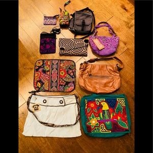 Purse Handbag Wallet Lot of 10 Pieces Vera Bradley Perlina Eddie Bauer Handmade